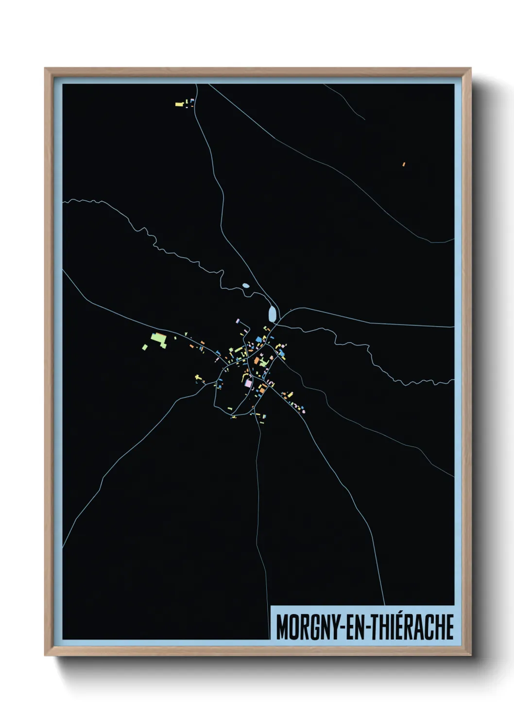 Une affiche de carte sur Morgny-en-Thiérache