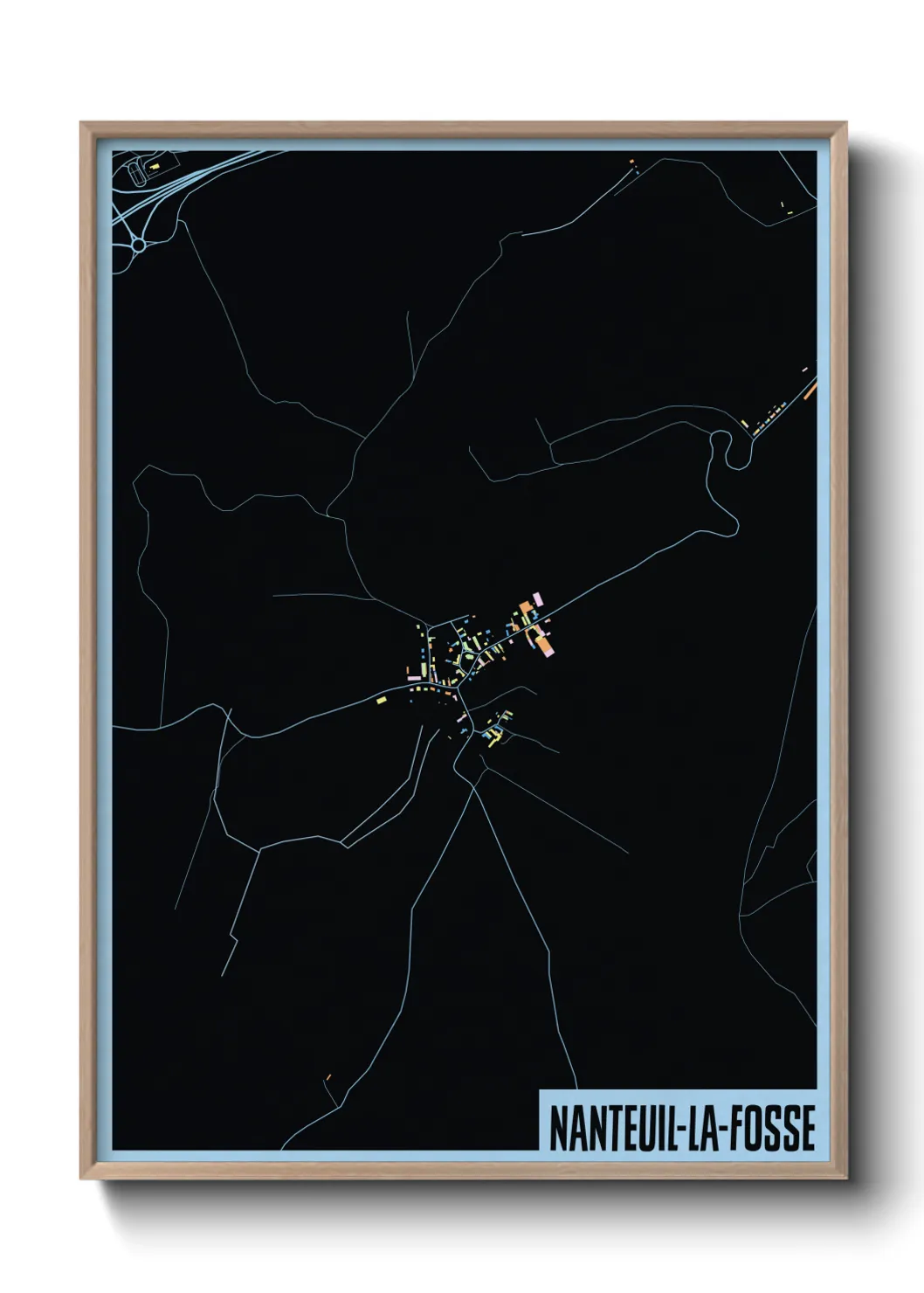 Une affiche de carte sur Nanteuil-la-Fosse