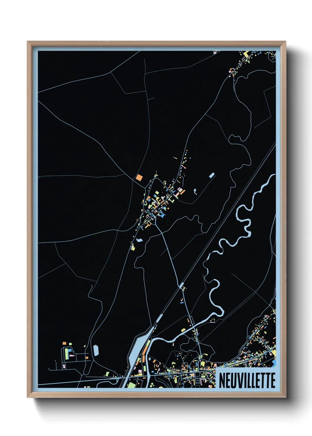 Une affiche de carte sur Neuvillette