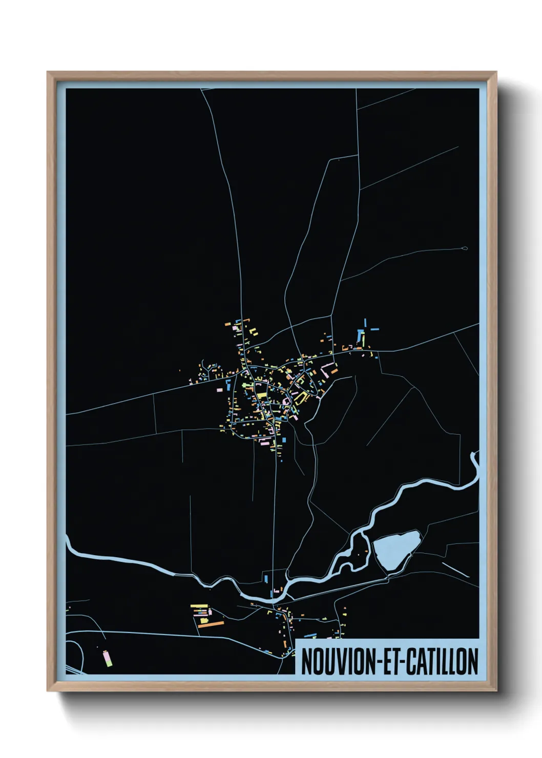 Une affiche de carte sur Nouvion-et-Catillon