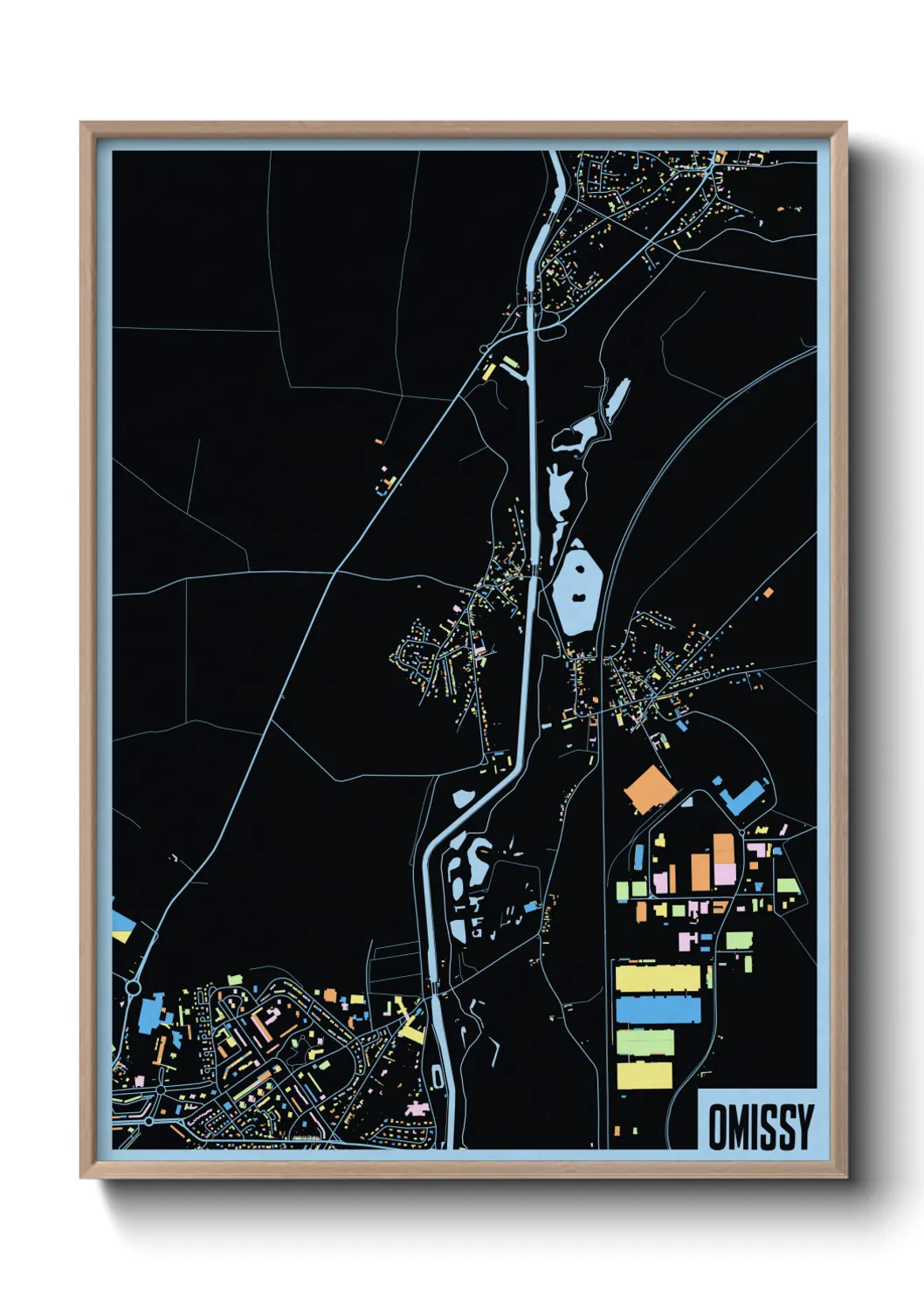 Une affiche de carte sur Omissy