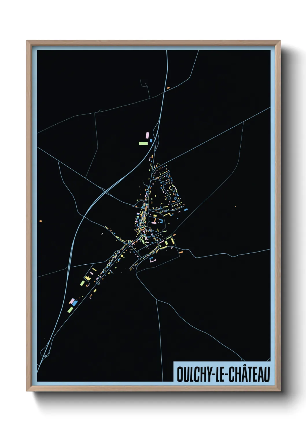 Une affiche de carte sur Oulchy-le-Château