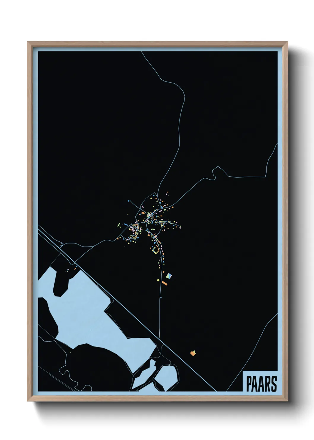 Une affiche de carte sur Paars