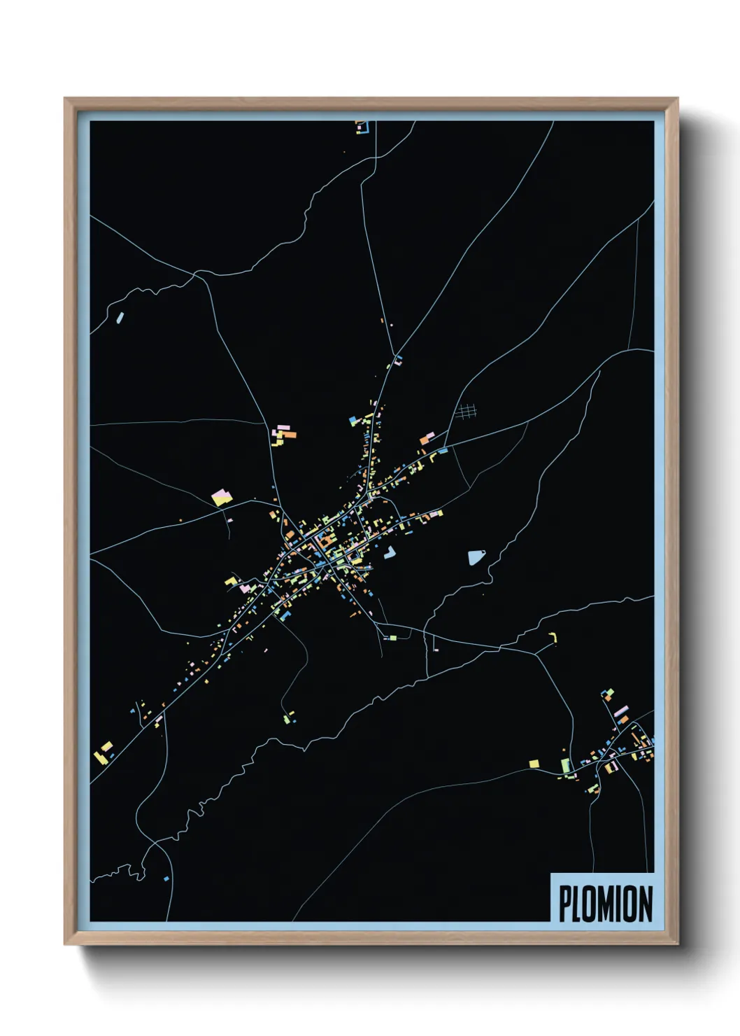 Une affiche de carte sur Plomion