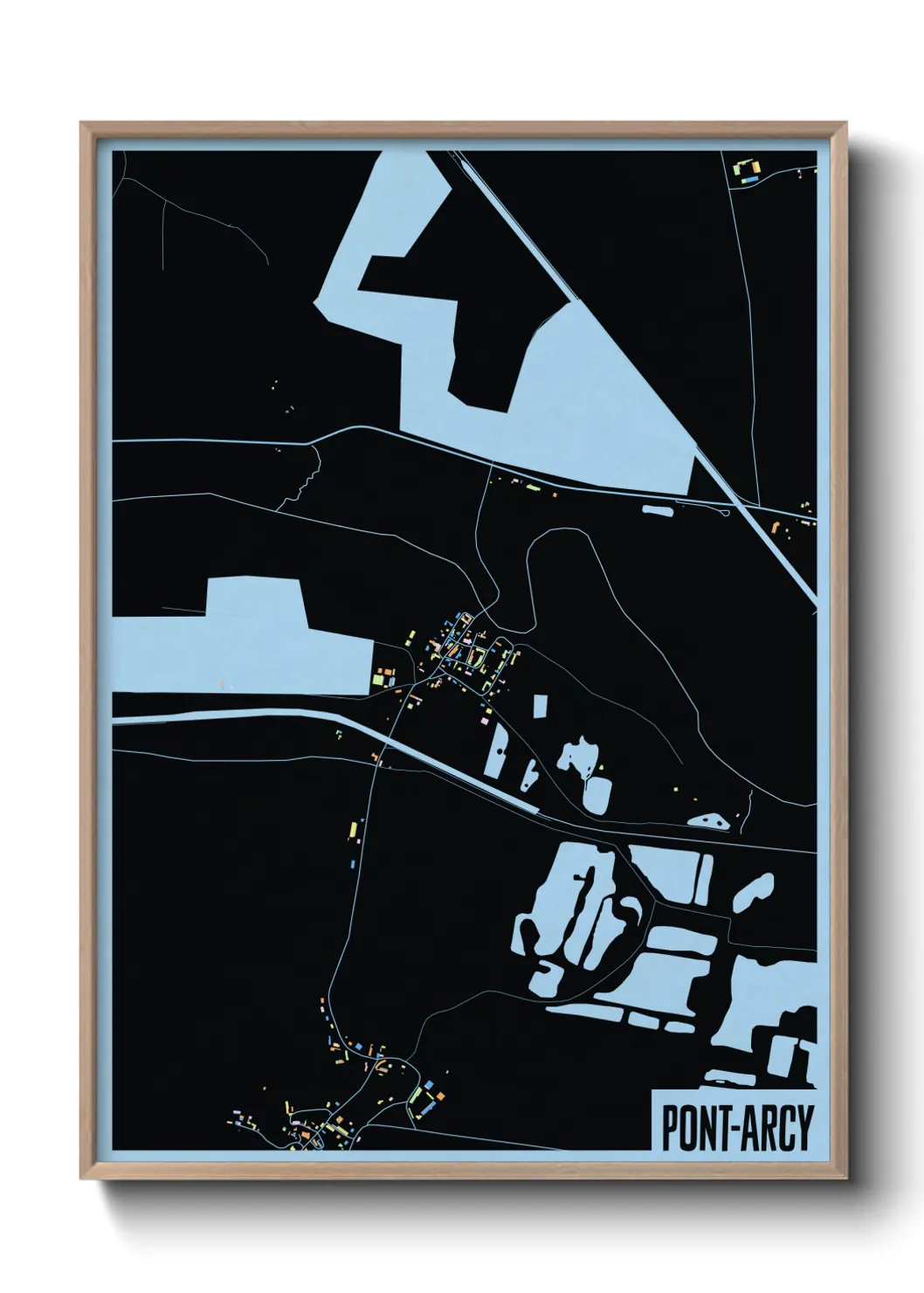 Une affiche de carte sur Pont-Arcy