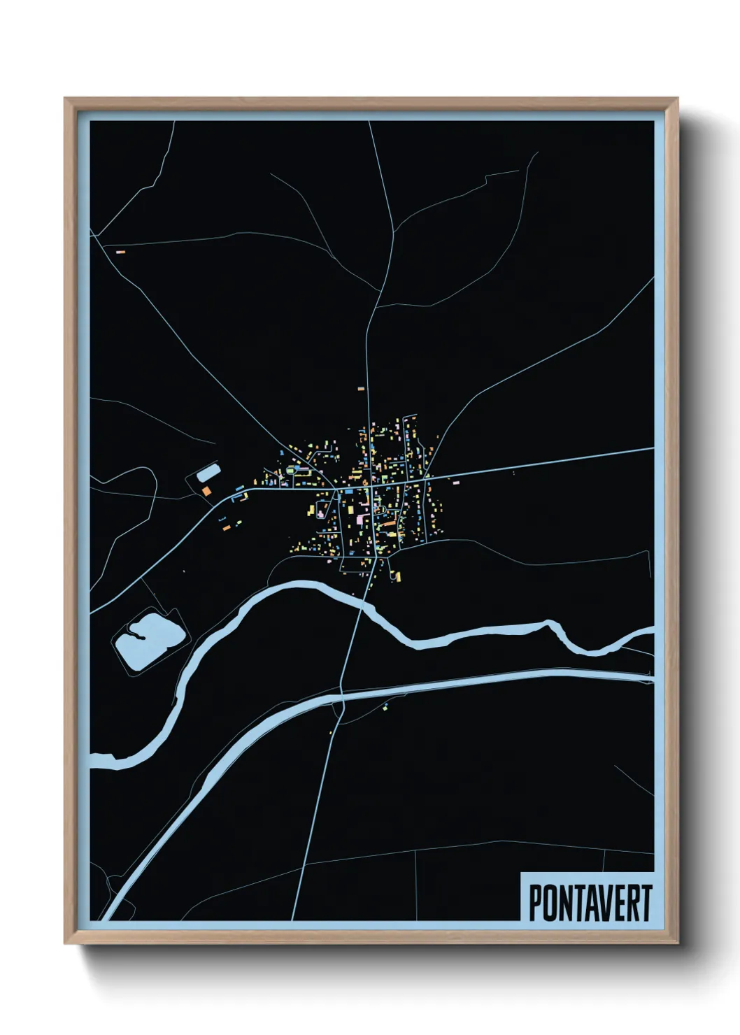 Une affiche de carte sur Pontavert