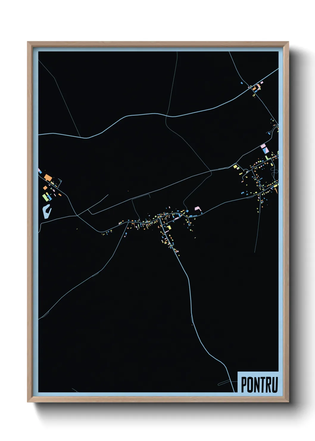 Une affiche de carte sur Pontru