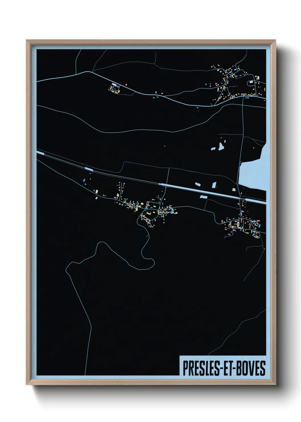 Une affiche de carte sur Presles-et-Boves