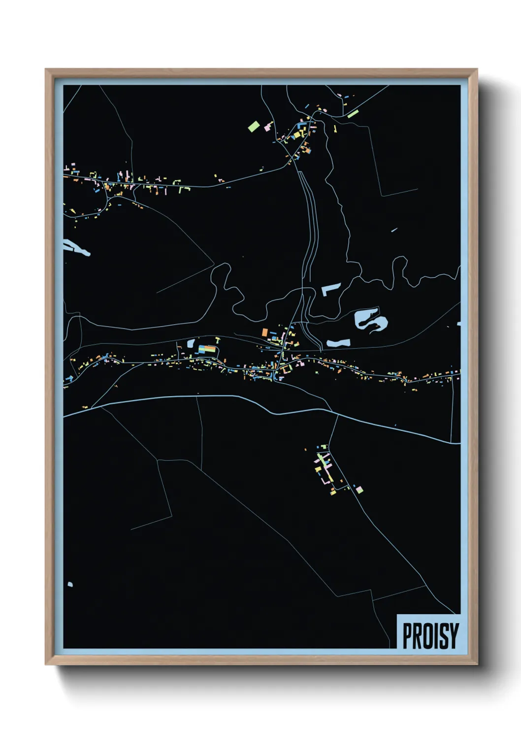 Une affiche de carte sur Proisy