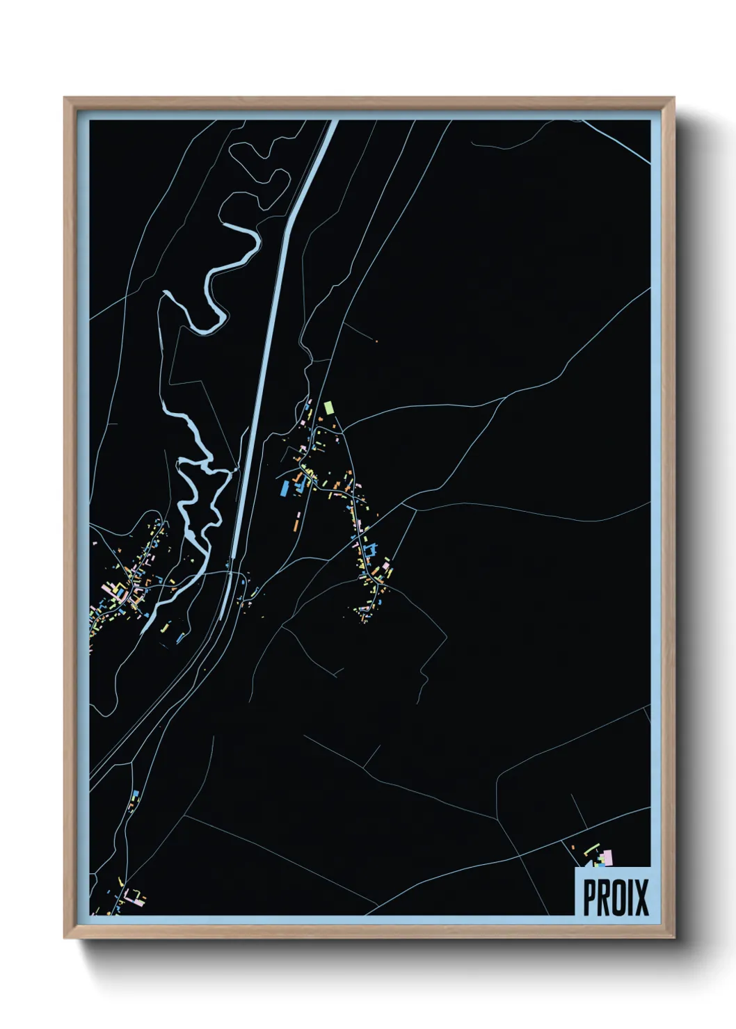 Une affiche de carte sur Proix