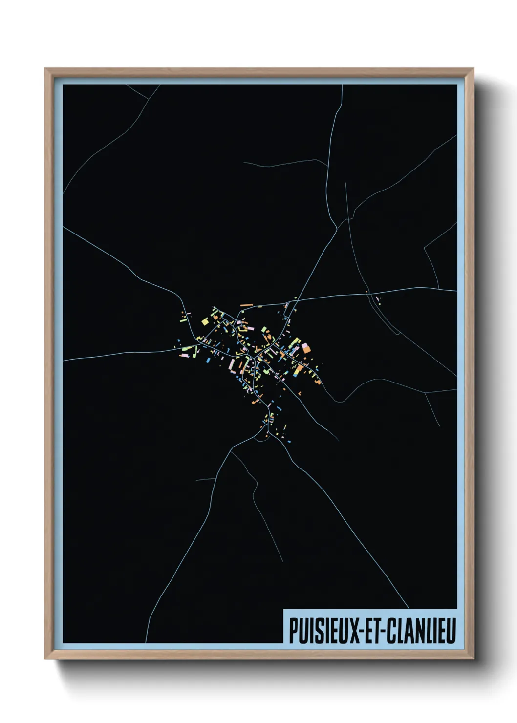 Un poster cartePuisieux-et-Clanlieu