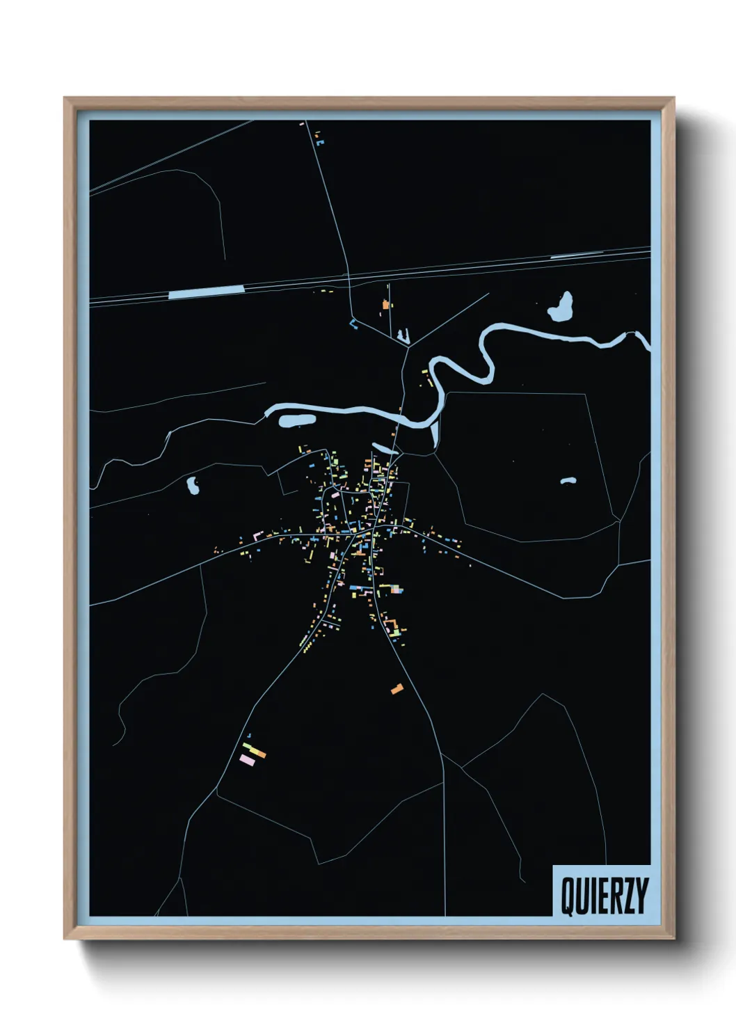 Une affiche de carte sur Quierzy