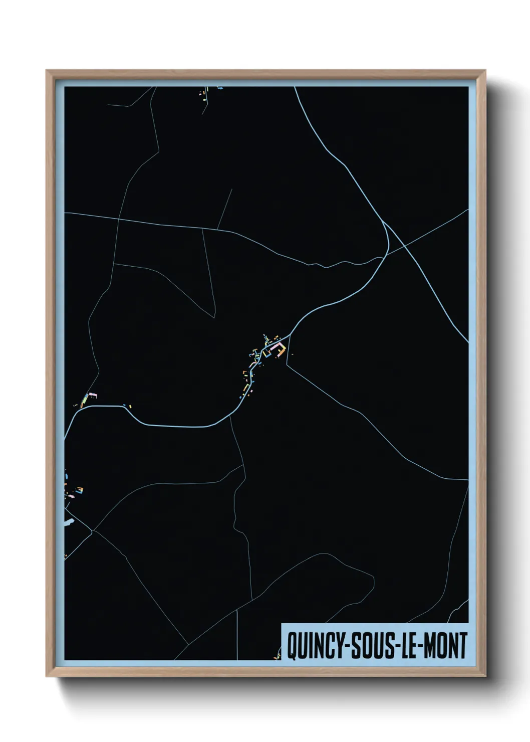 Une affiche de carte sur Quincy-sous-le-Mont