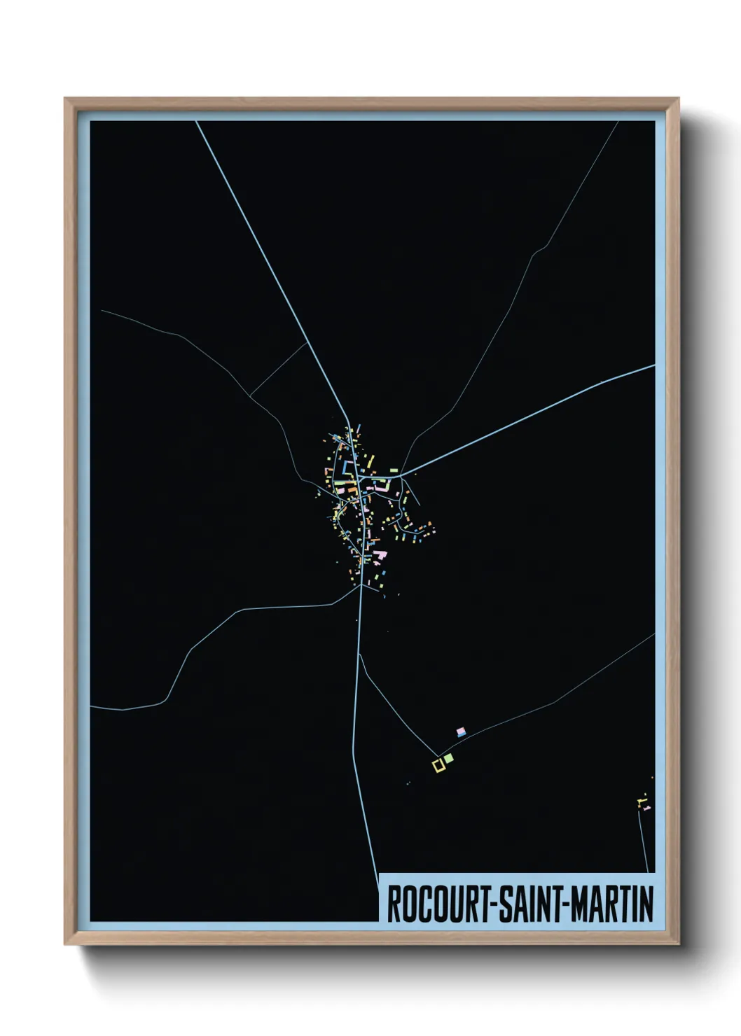 Une affiche de carte sur Rocourt-Saint-Martin