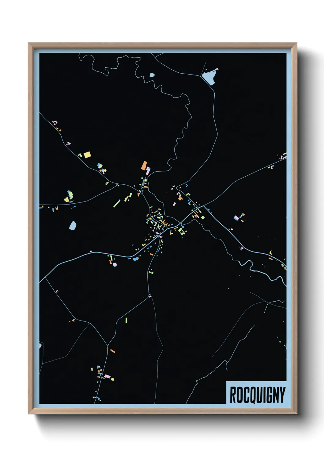 Une affiche de carte sur Rocquigny