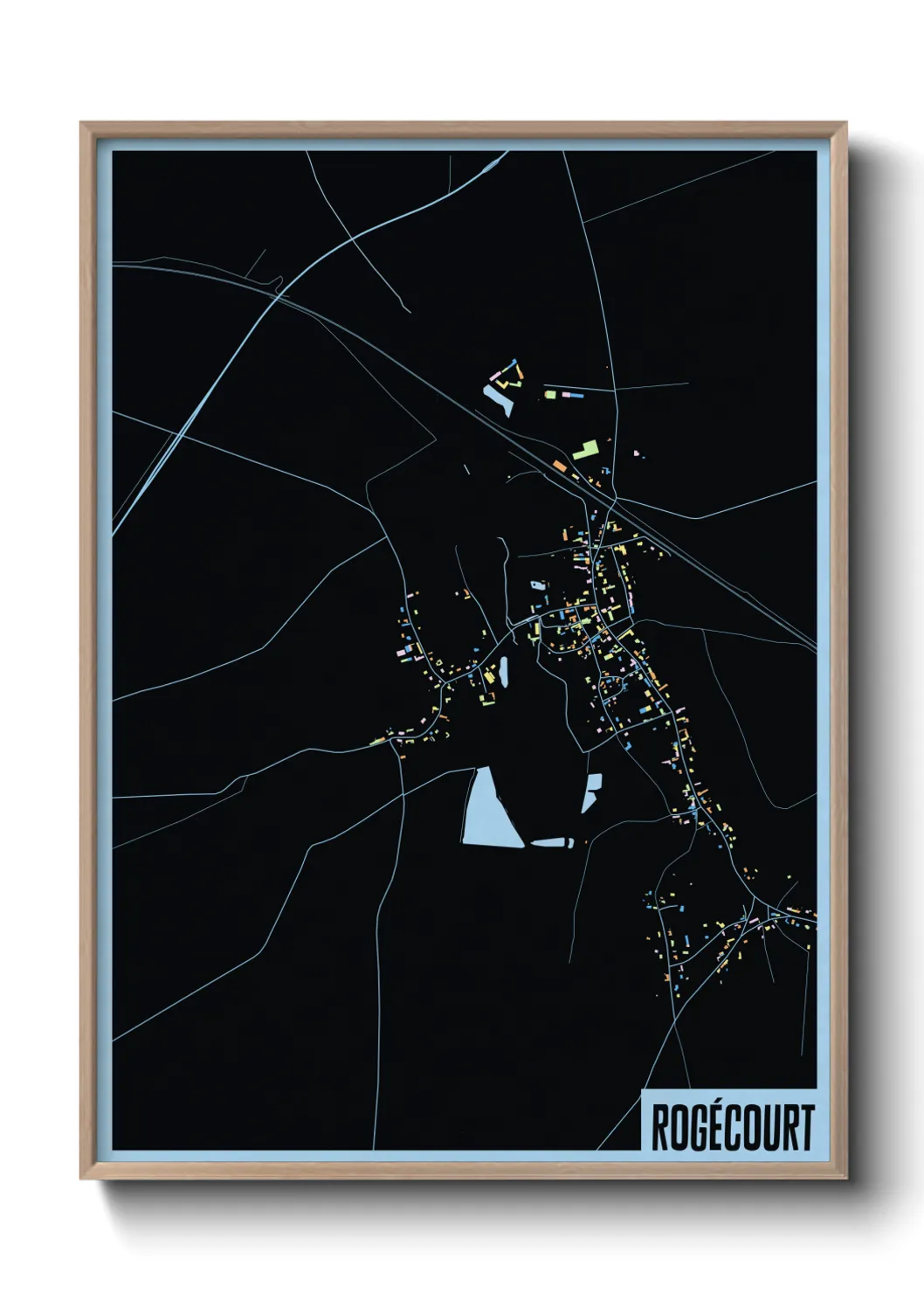 Une affiche de carte sur Rogécourt