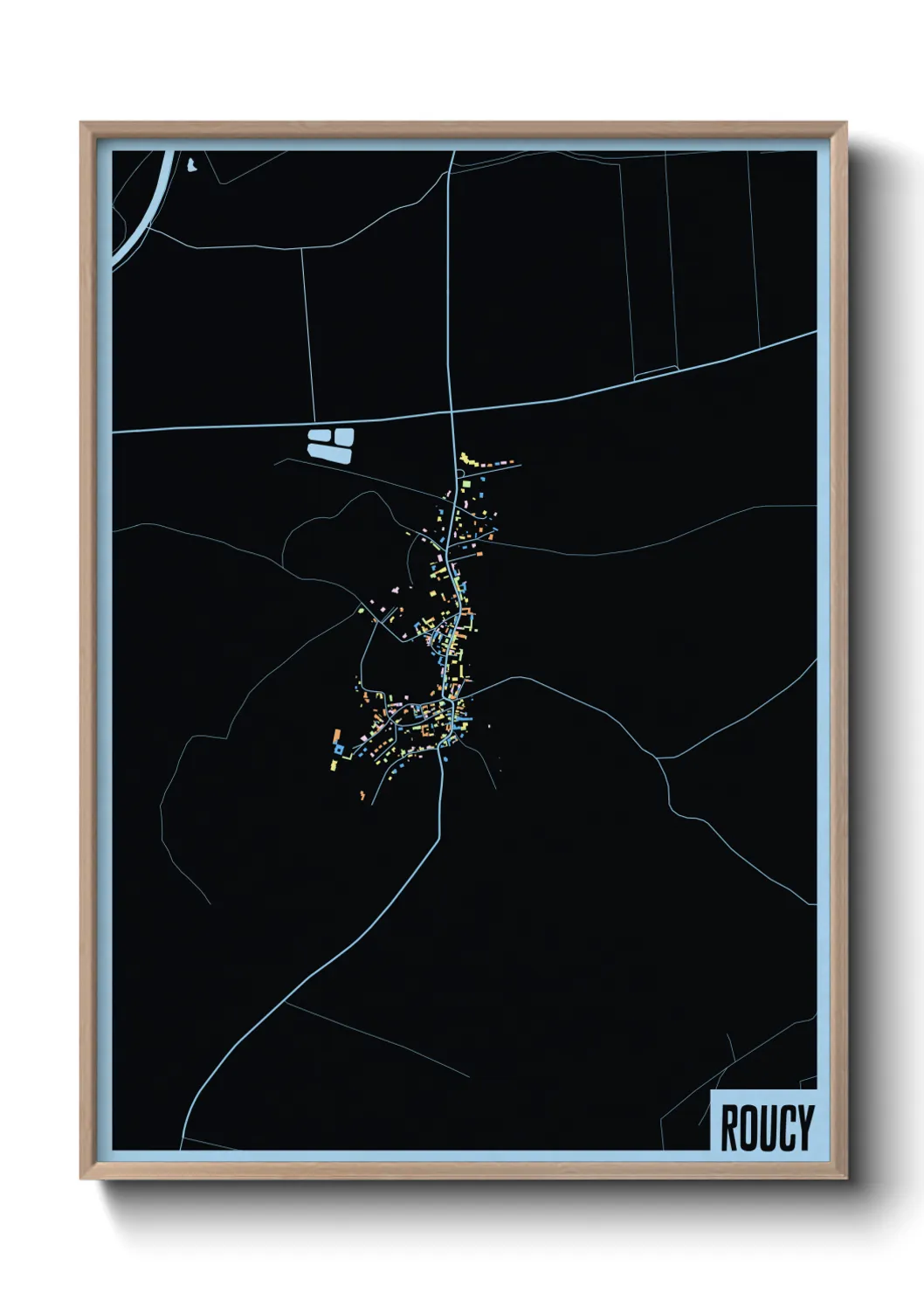 Une affiche de carte sur Roucy