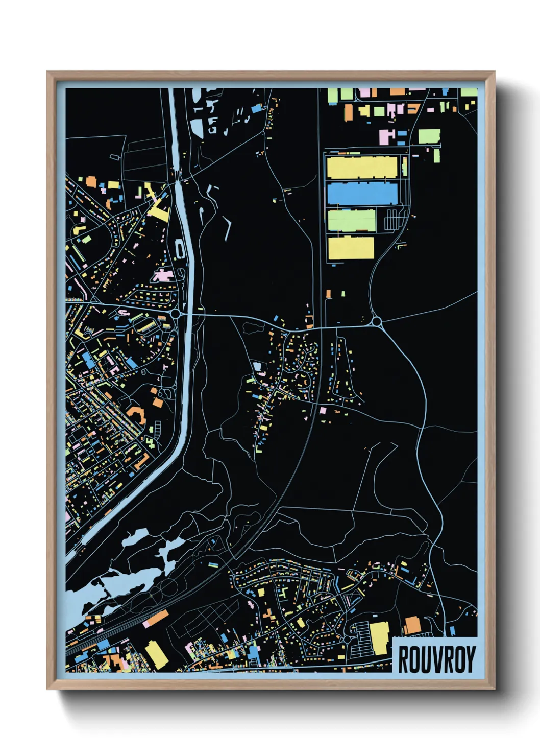 Une affiche de carte sur Rouvroy