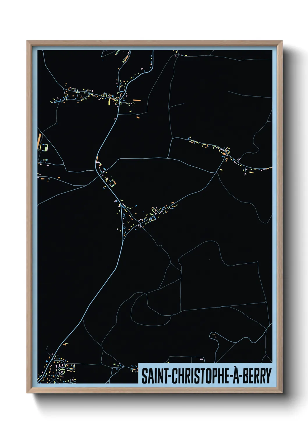 Une affiche de carte sur Saint-Christophe-à-Berry