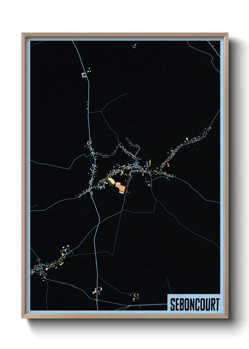 Une affiche de carte sur Seboncourt