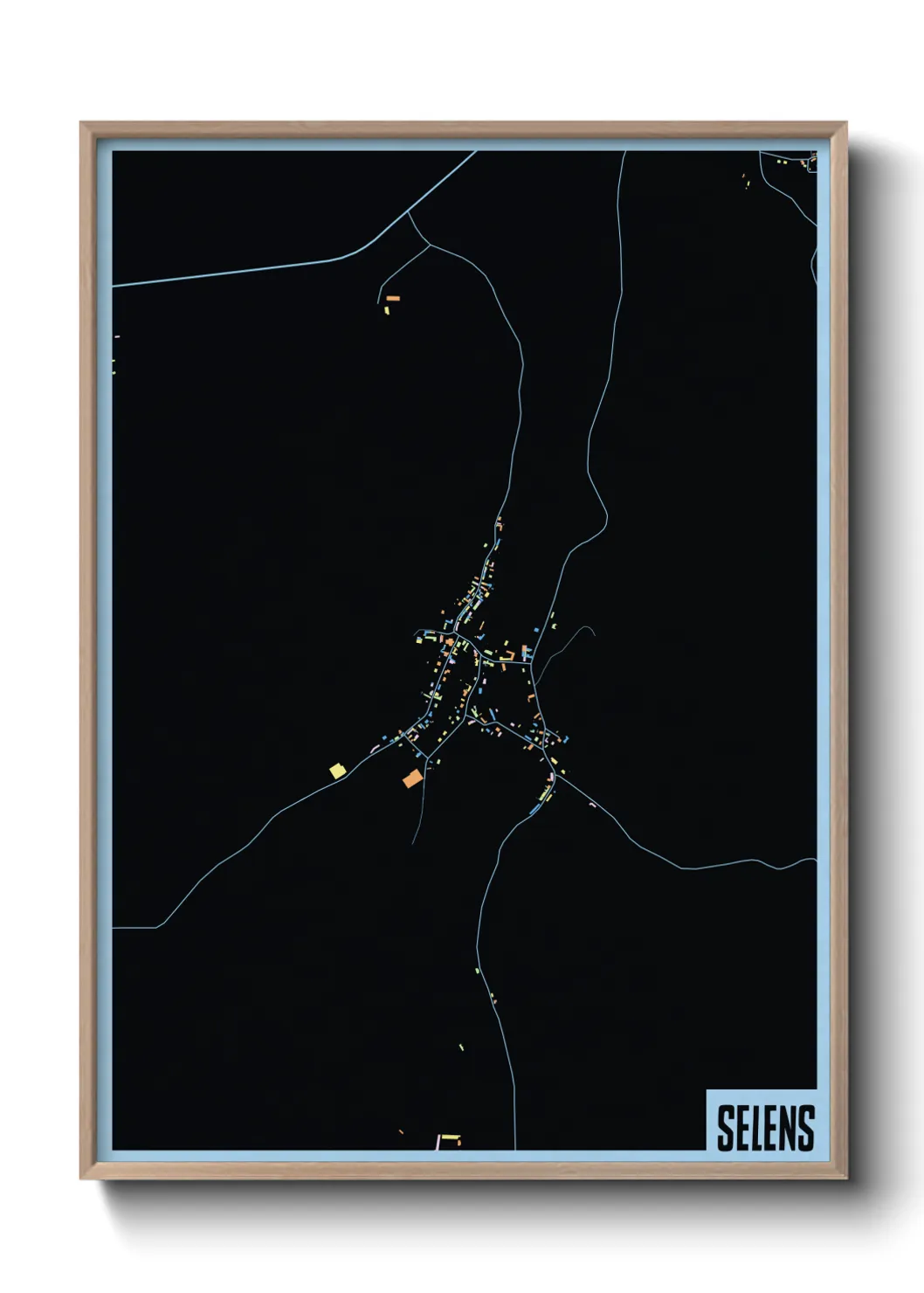 Une affiche de carte sur Selens