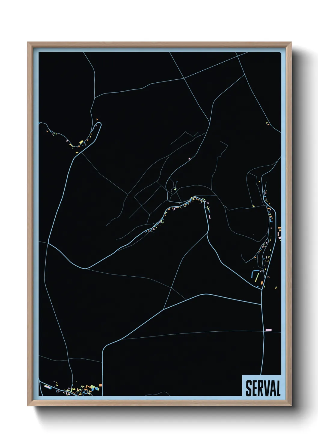 Une affiche de carte sur Serval