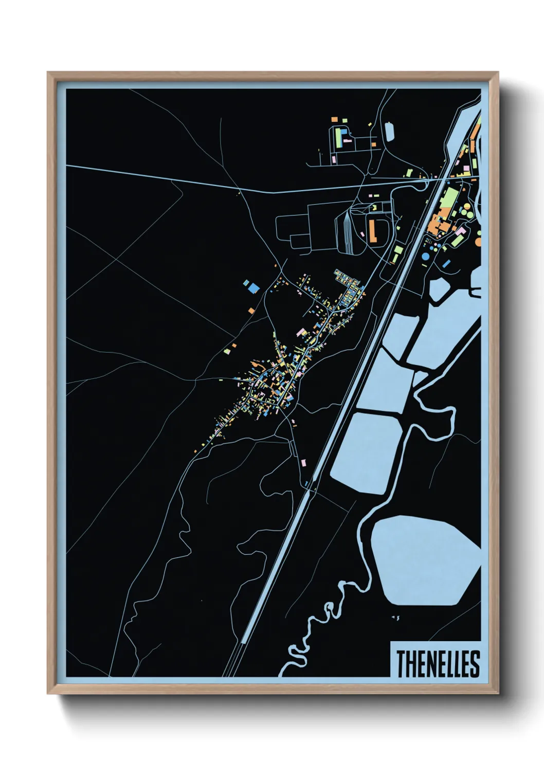 Une affiche de carte sur Thenelles