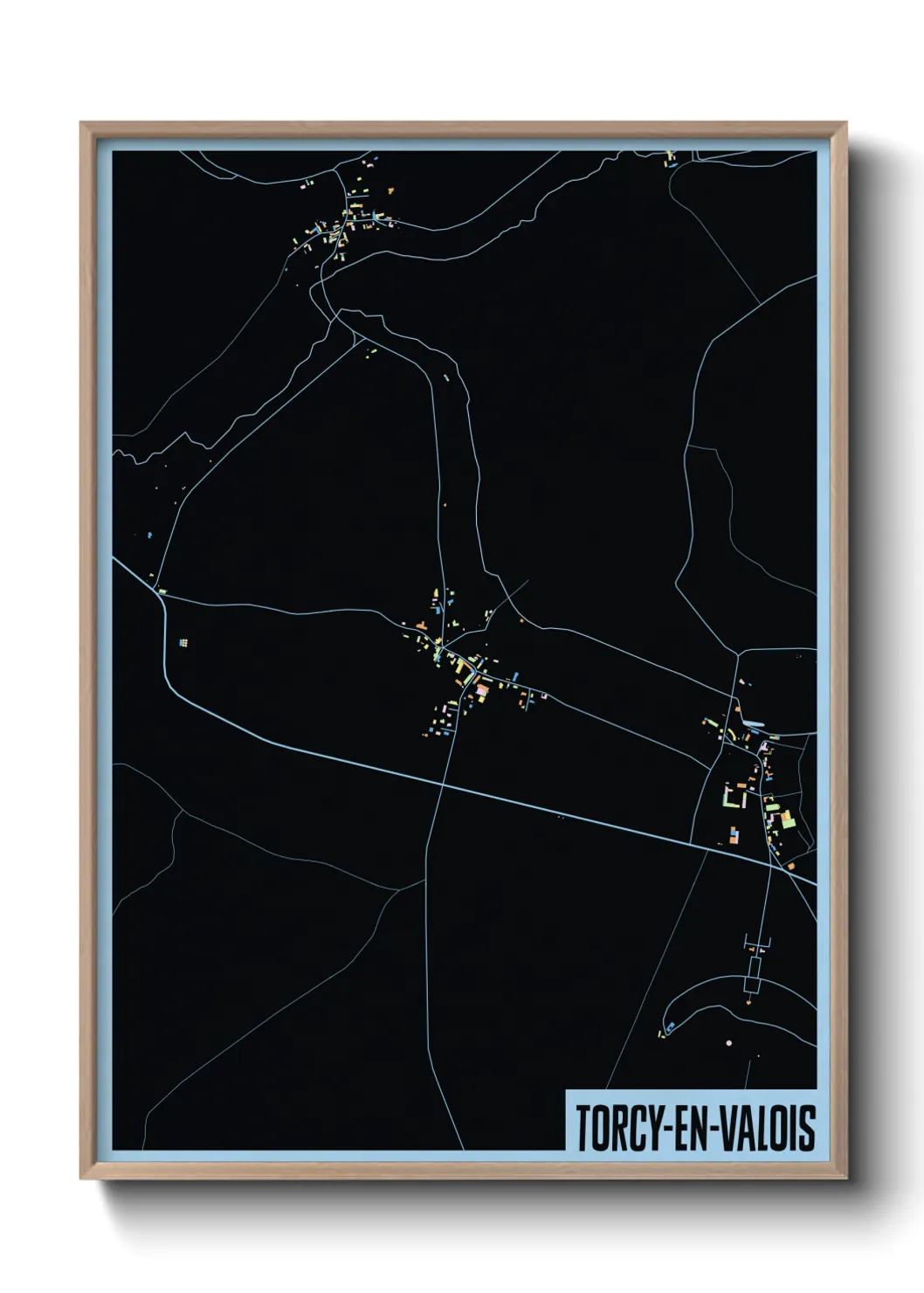 Une affiche de carte sur Torcy-en-Valois