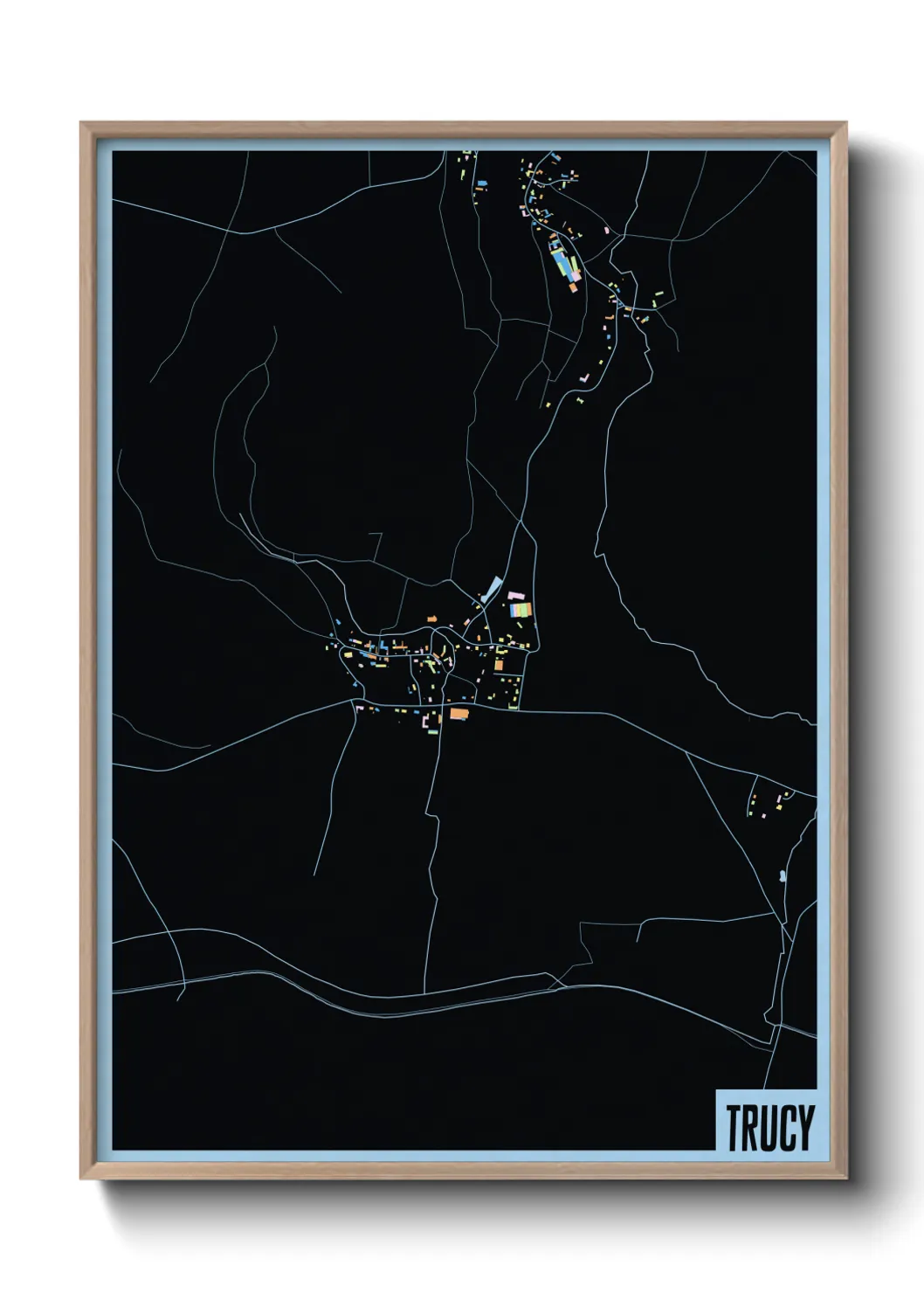 Une affiche de carte sur Trucy