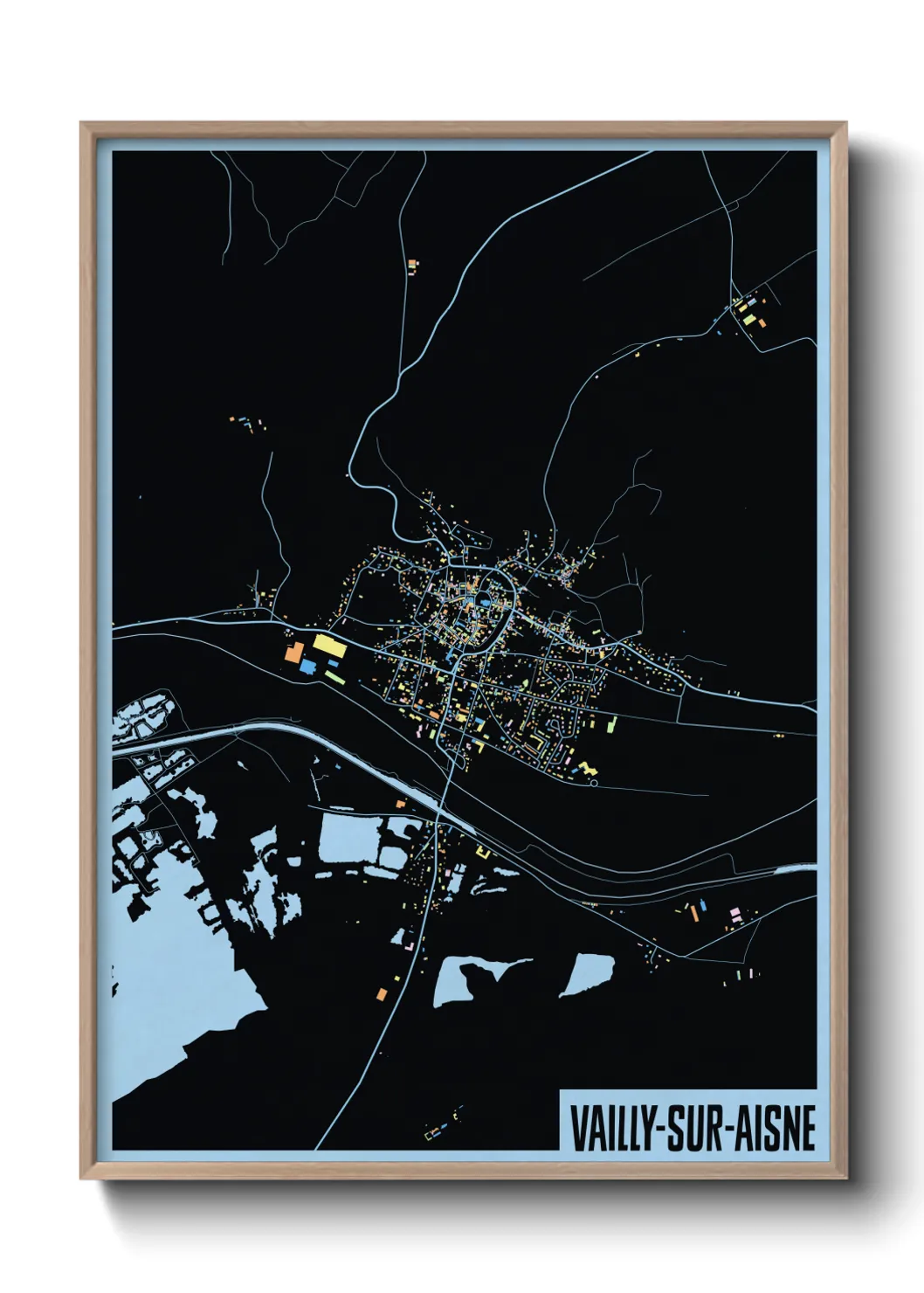 Une affiche de carte sur Vailly-sur-Aisne