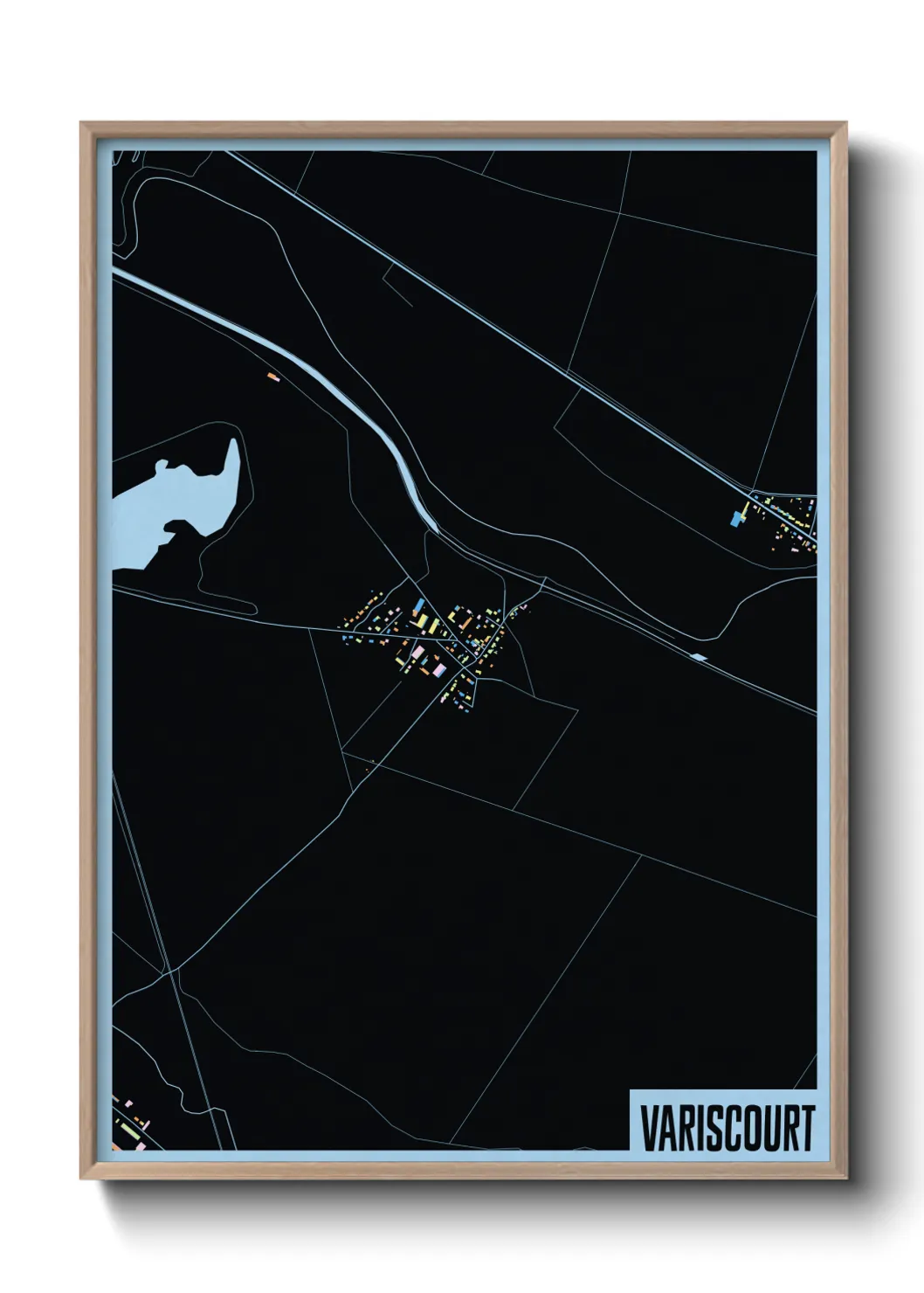 Une affiche de carte sur Variscourt