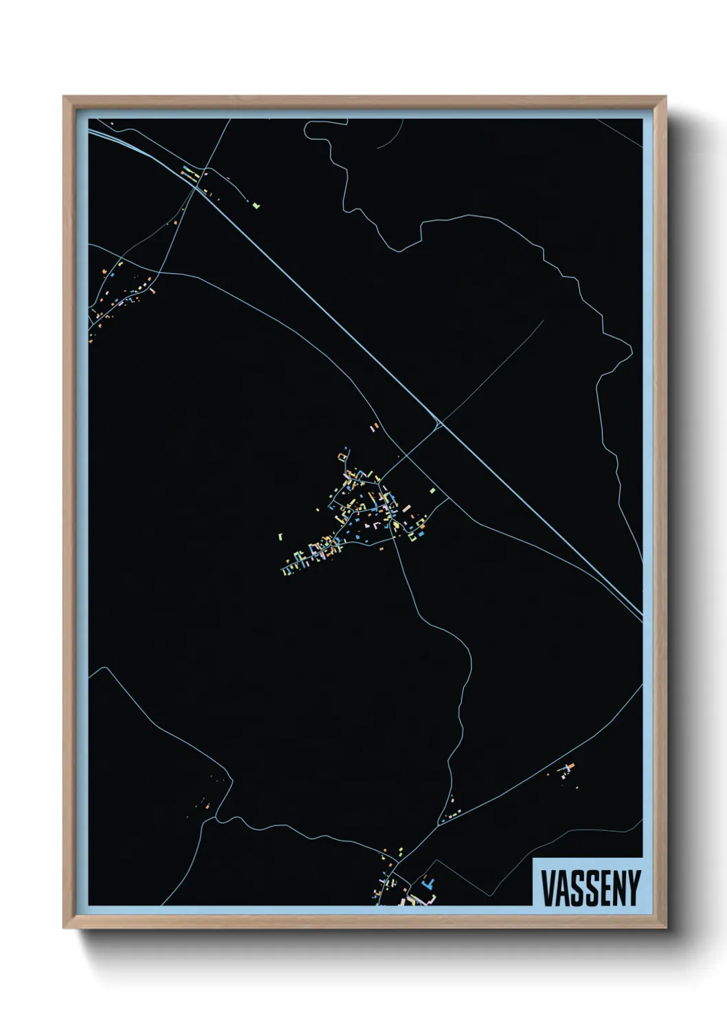 Une affiche de carte sur Vasseny