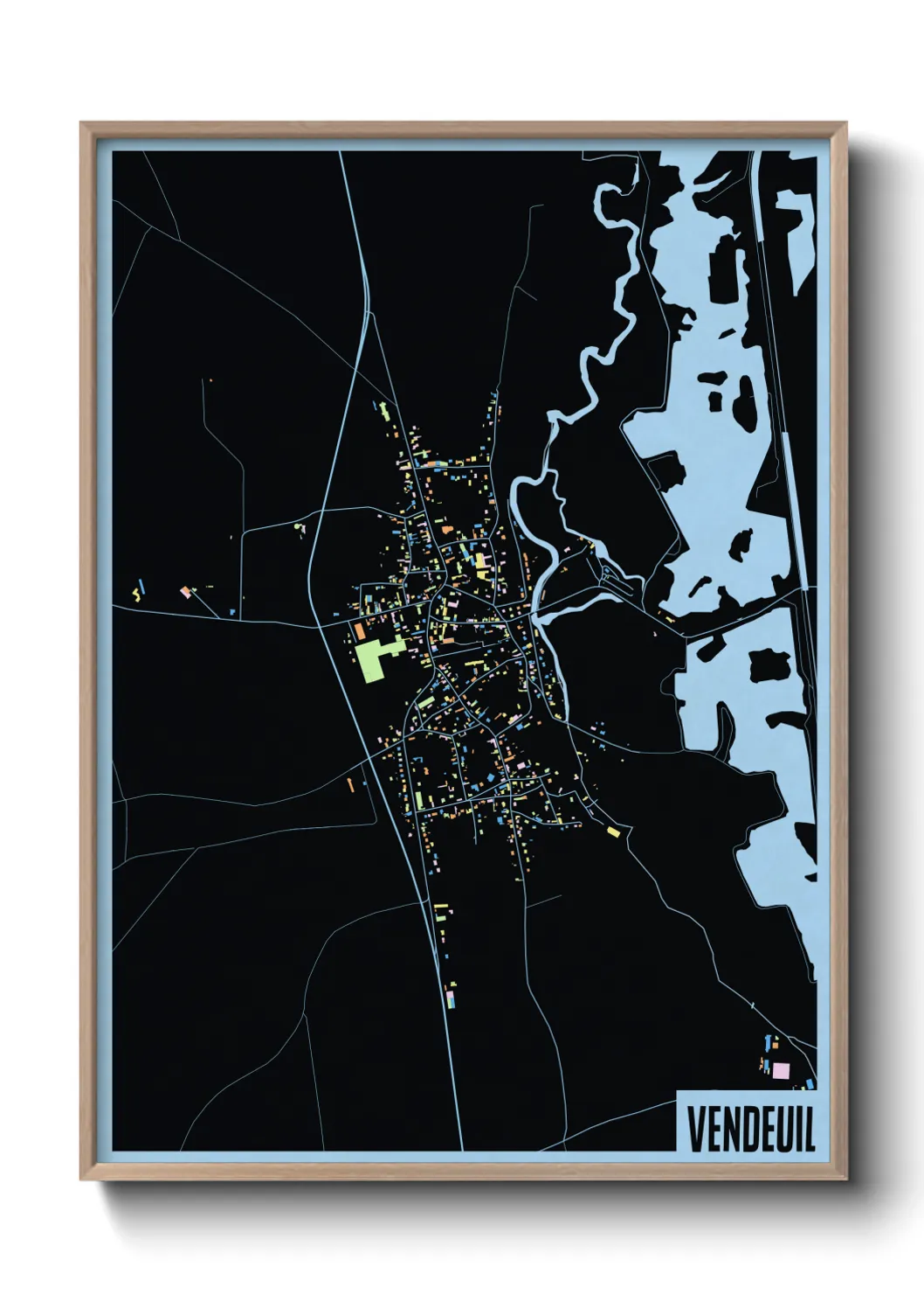 Une affiche de carte sur Vendeuil