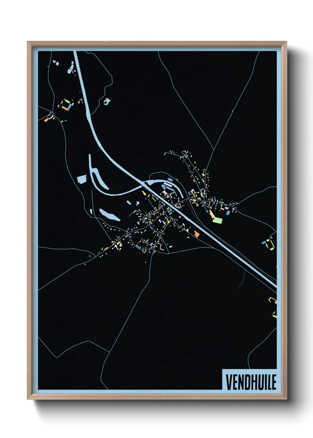 Une affiche de carte sur Vendhuile