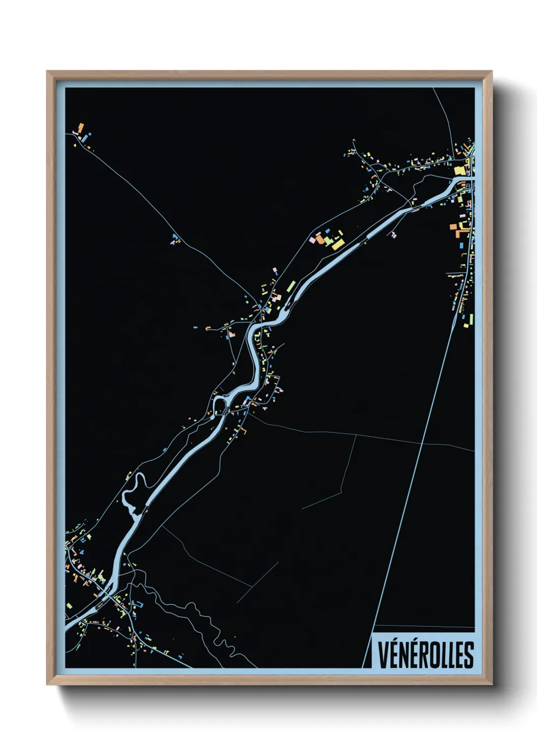 Une affiche de carte sur Vénérolles