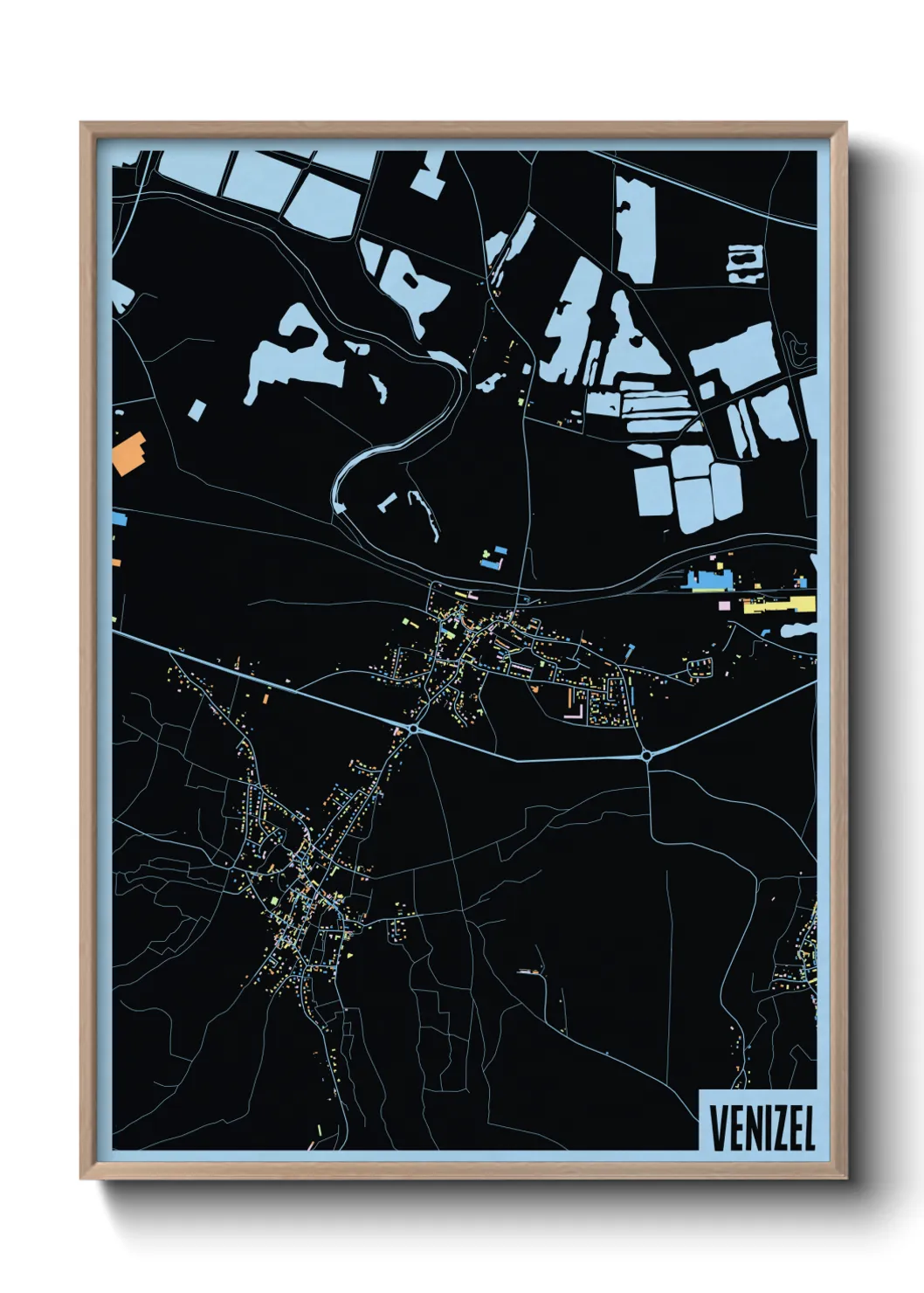 Une affiche de carte sur Venizel