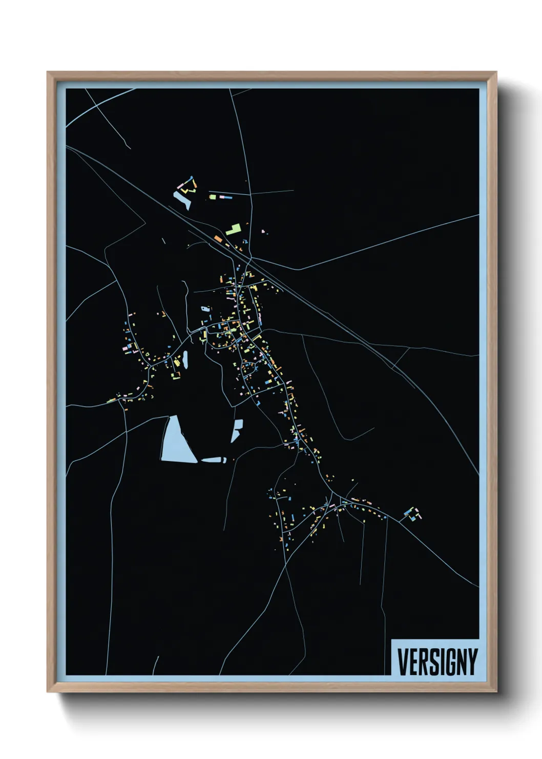 Une affiche de carte sur Versigny