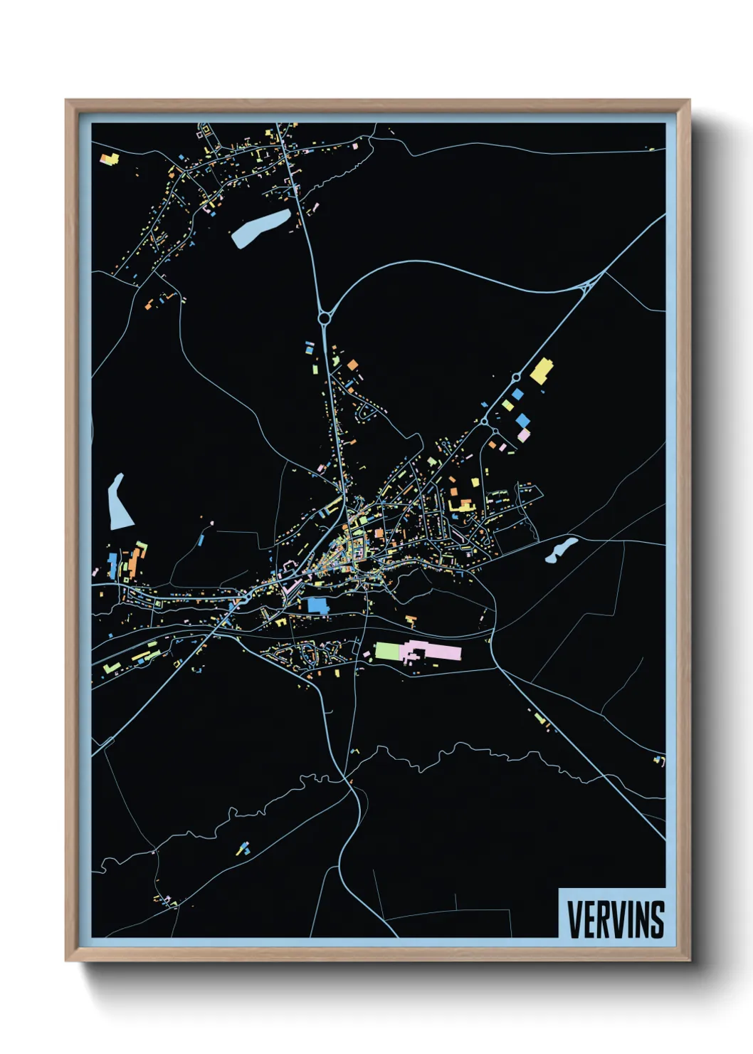 Une affiche de carte sur Vervins