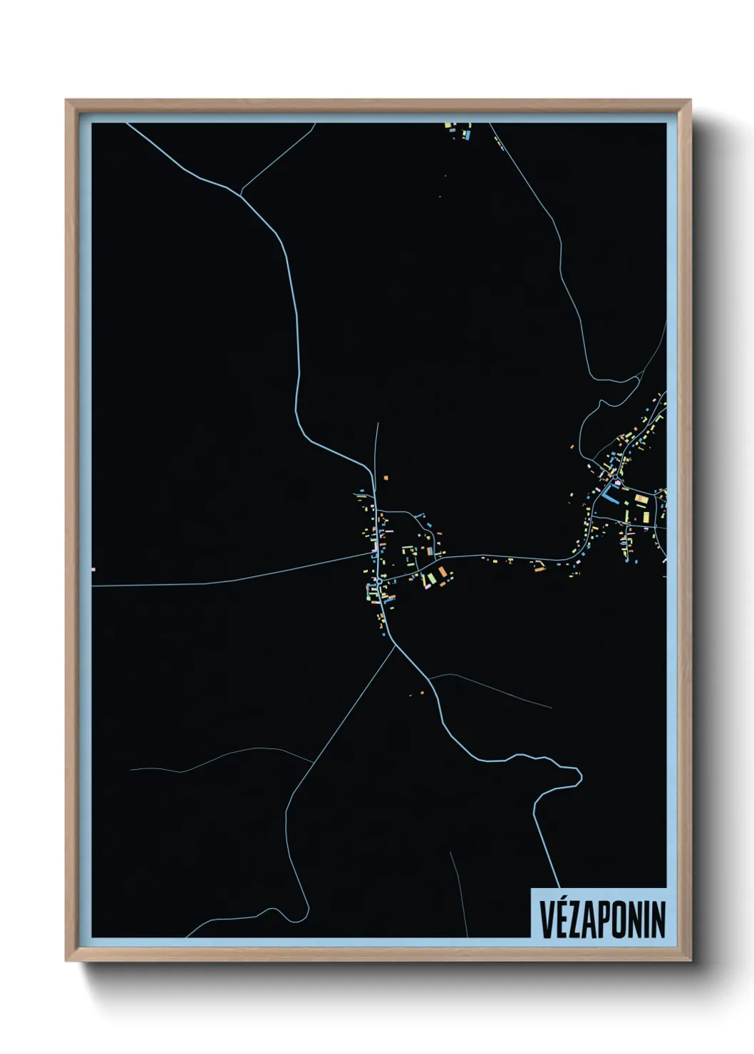 Une affiche de carte sur Vézaponin