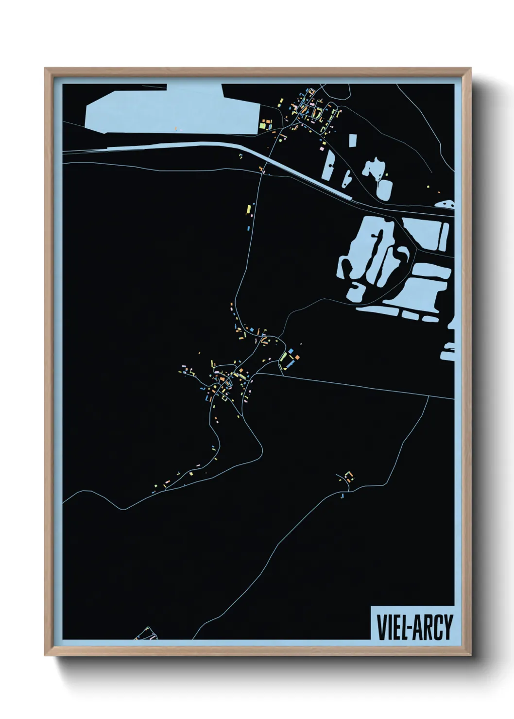 Une affiche de carte sur Viel-Arcy