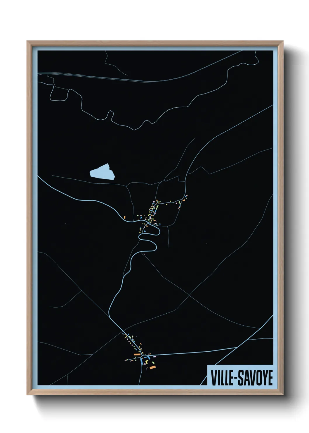 Une affiche de carte sur Ville-Savoye