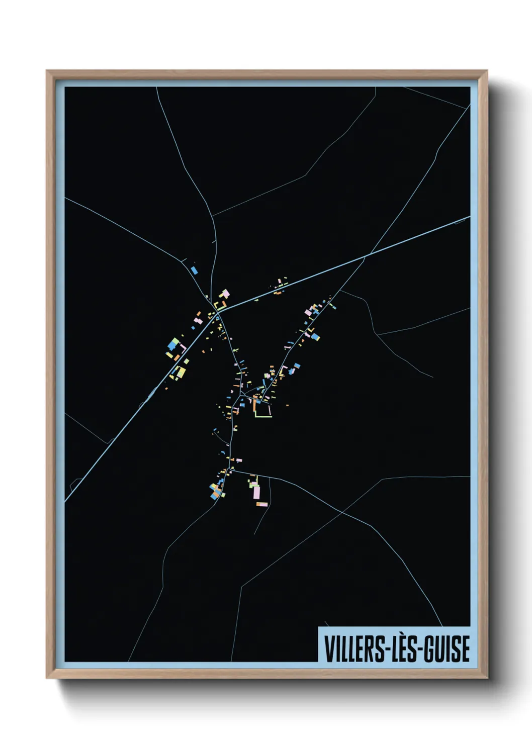 Une affiche de carte sur Villers-lès-Guise