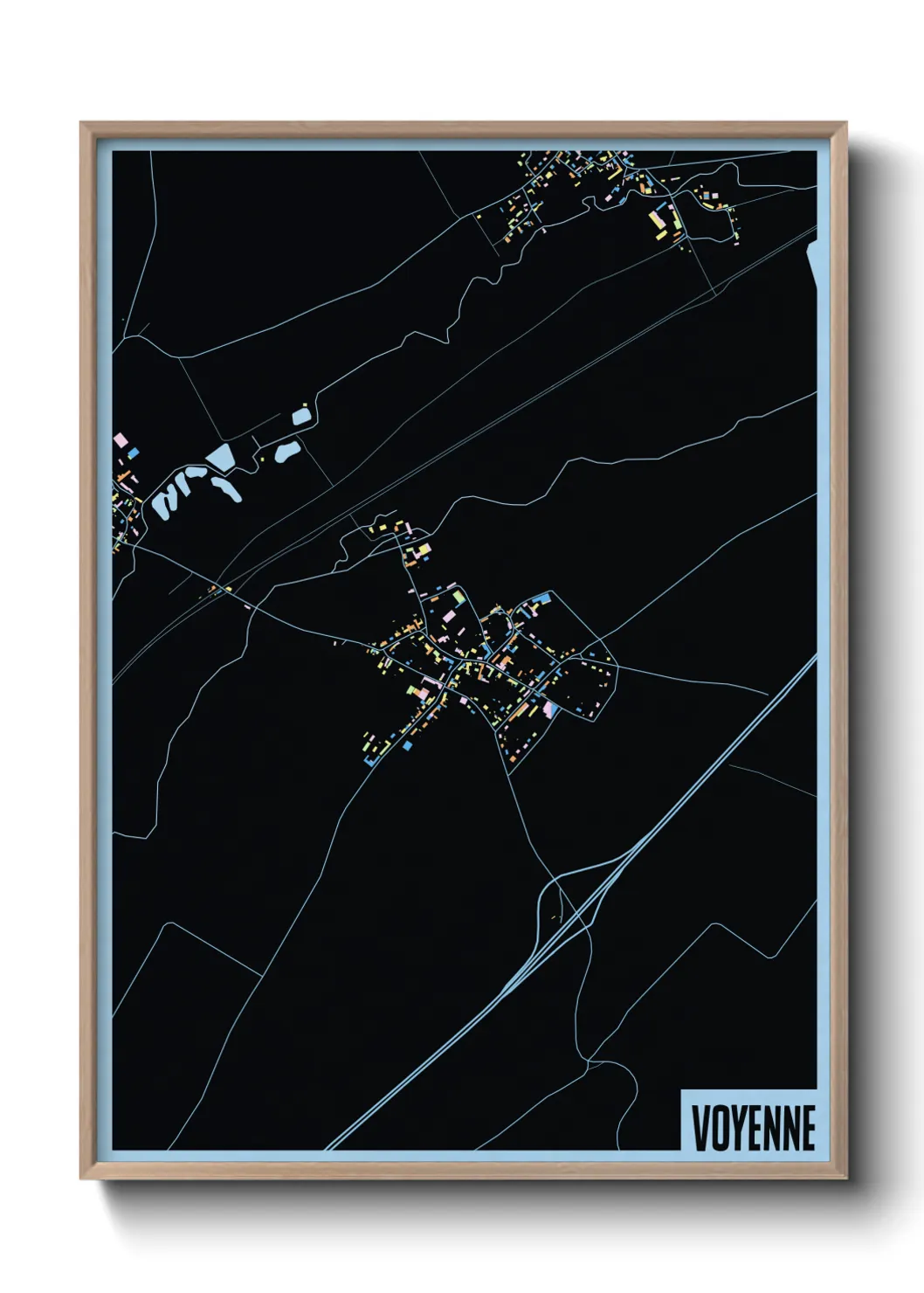 Une affiche de carte sur Voyenne