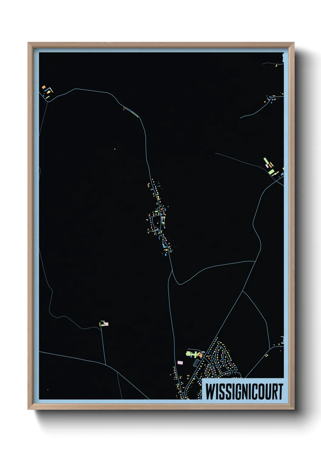 Une affiche de carte sur Wissignicourt