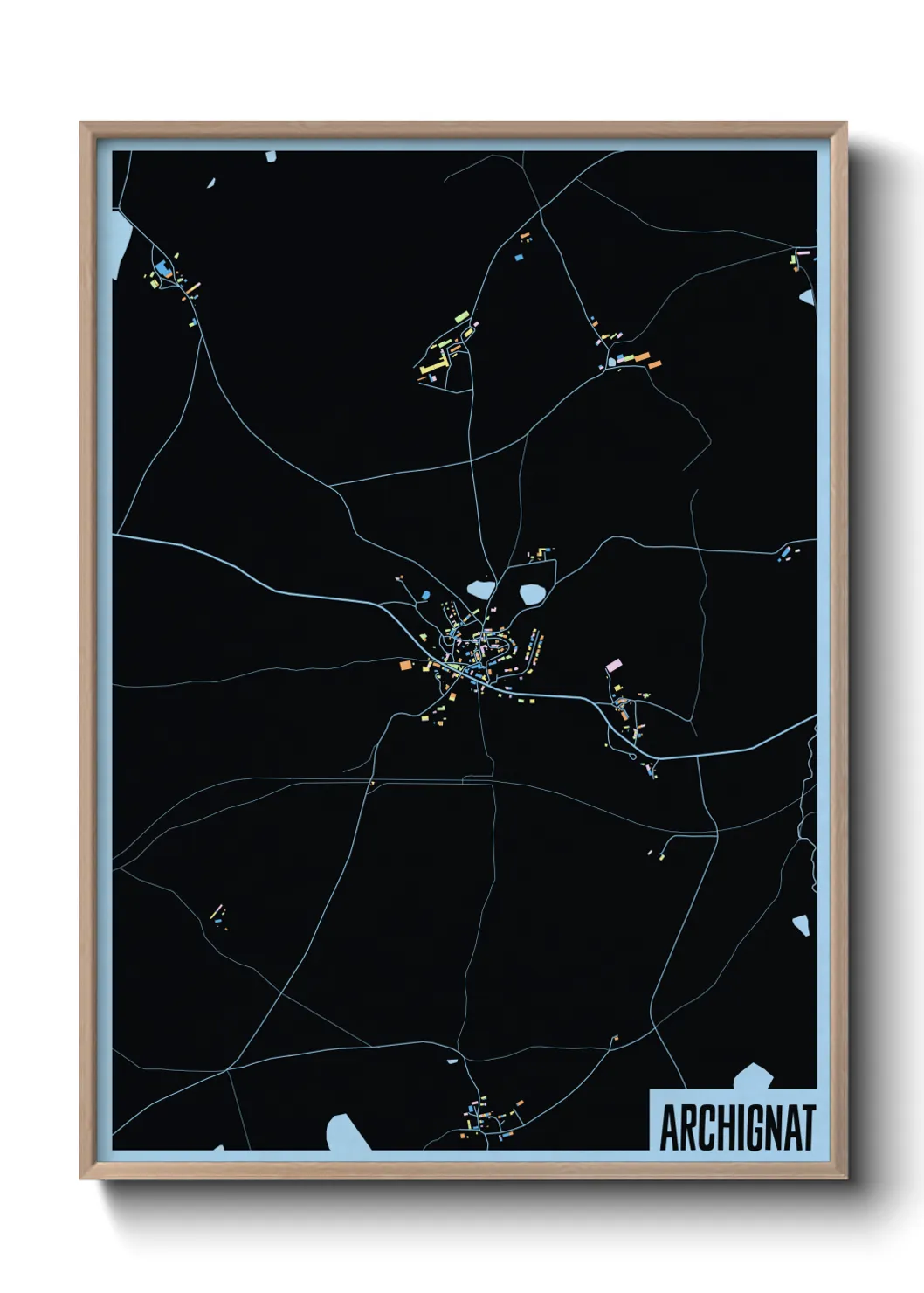 Une affiche de carte sur Archignat