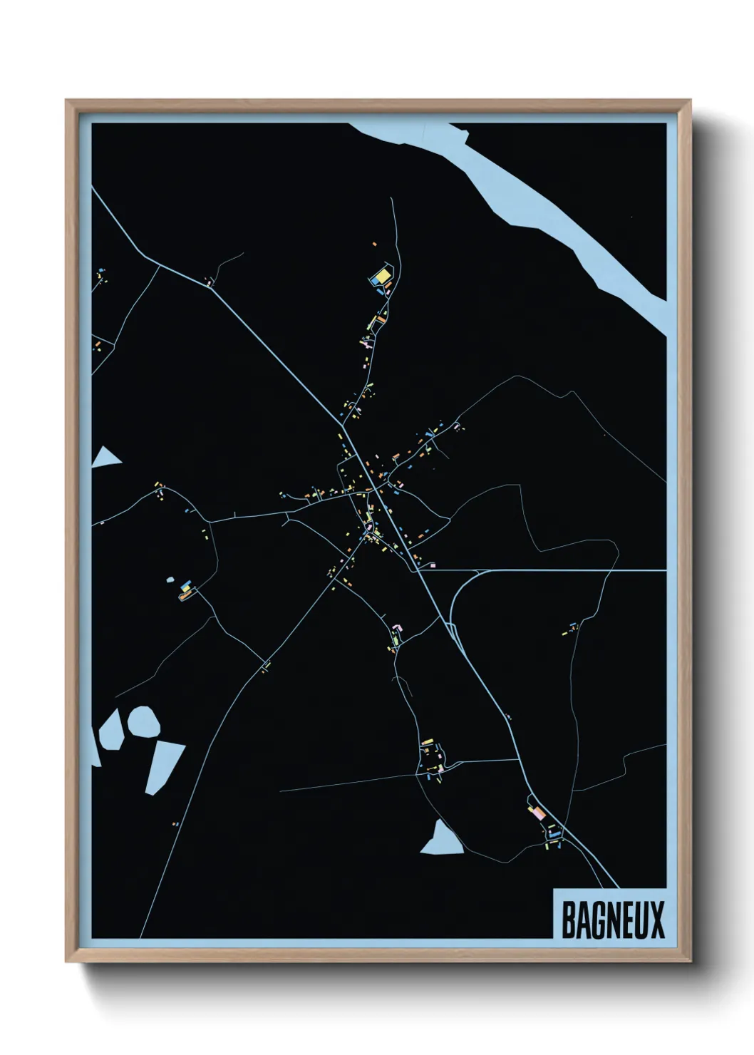 Une affiche de carte sur Bagneux