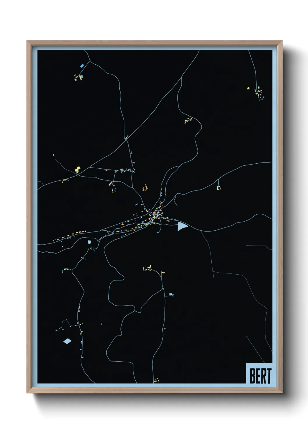 Une affiche de carte sur Bert