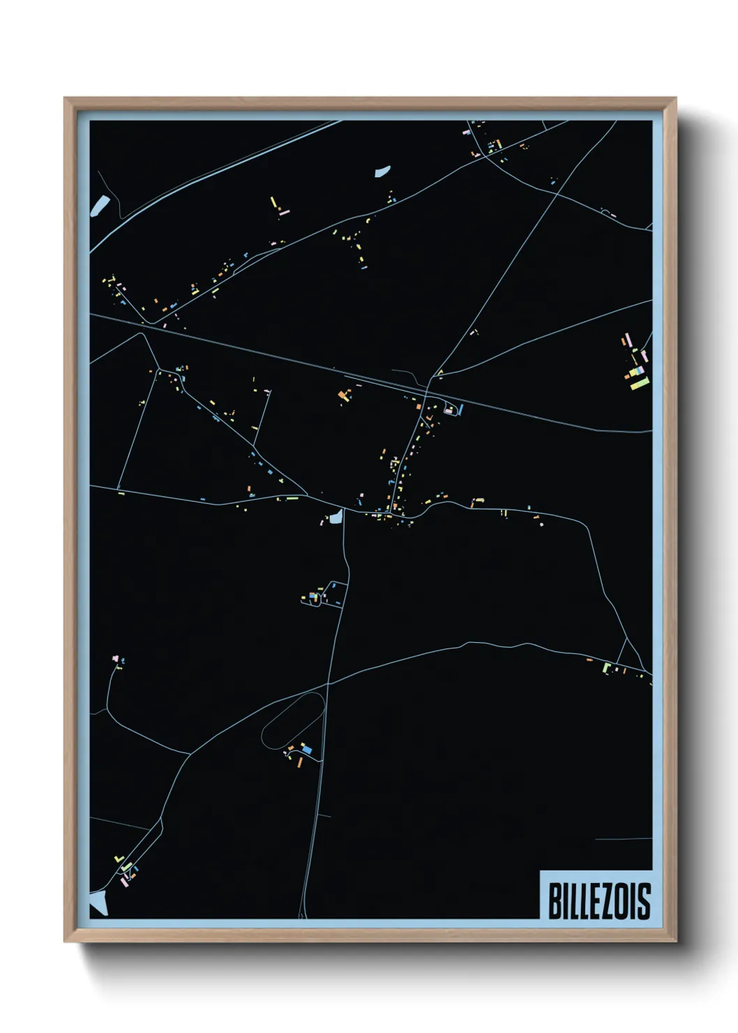 Une affiche de carte sur Billezois