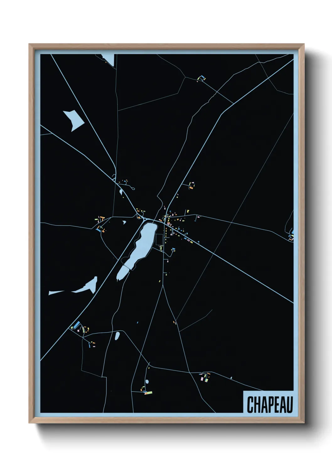 Une affiche de carte sur Chapeau