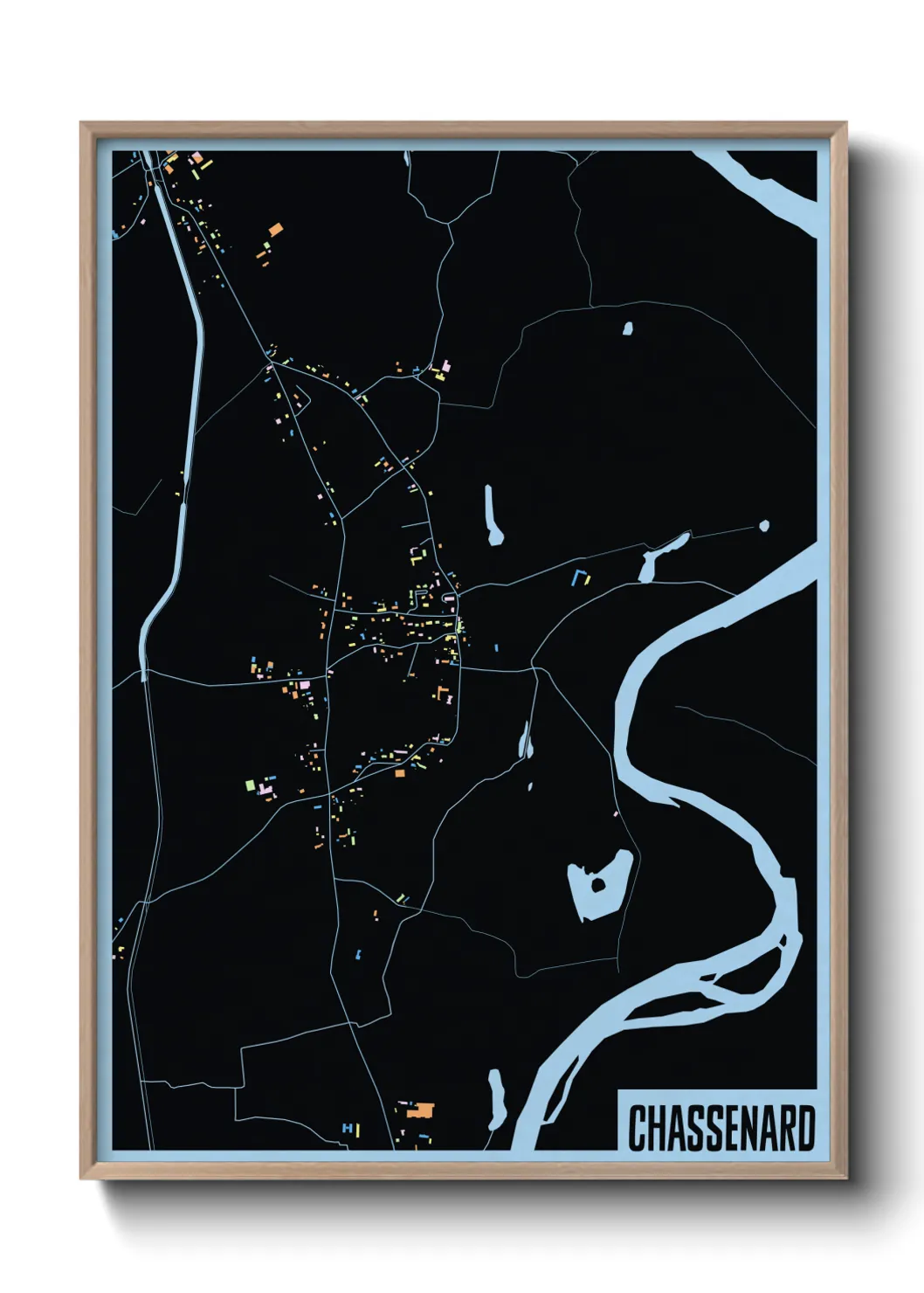 Une affiche de carte sur Chassenard